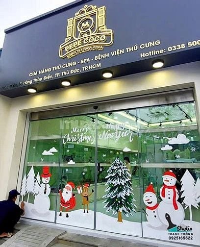Vẽ Tranh Kính Noel – Trang Trí Giáng Sinh Đẹp & Chuyên Nghiệp HCM