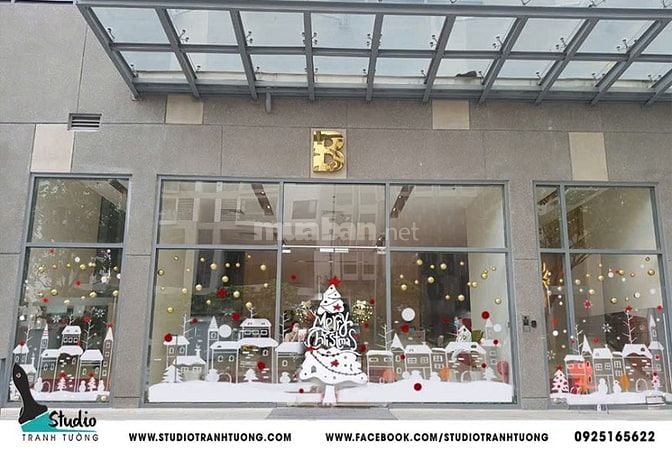 Vẽ Tranh Kính Noel – Trang Trí Giáng Sinh Đẹp & Chuyên Nghiệp HCM
