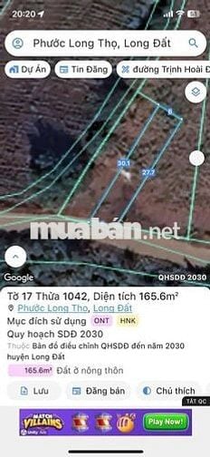 Bán Đất 3 lô liền kề Xây nhà trọ ngay cổng sau khu công nghiệp Đất đỏ