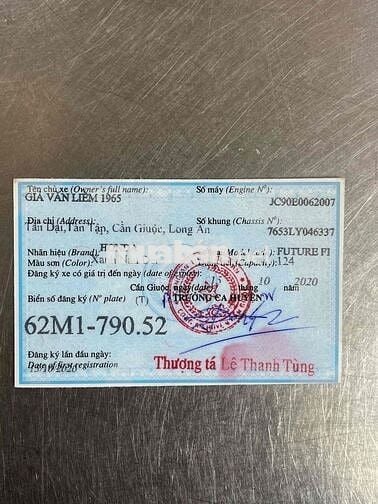 FUTURE Fi 2020 BS 62 CÓ HỖ GÓP OĐ CÓ GL ĐỖI XE