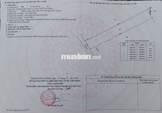 Đất Bình Mỹ Củ Chi 800m2 gần Vành Đai 3
