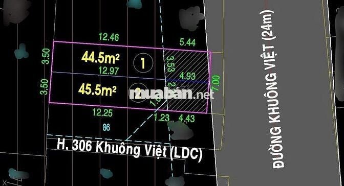 Nhà cấp 4 mặt tiền Khuông Việt, Q. Tân Phú dt93m2 hiện tại sd 126m2