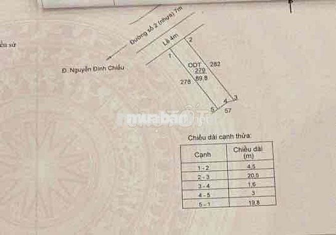 ❌❌Chủ gửi đường số 2 CHỢ P3 Tân An - DT: 4,5x20m=89,8m2 💰💰3 tỷ 199 tr