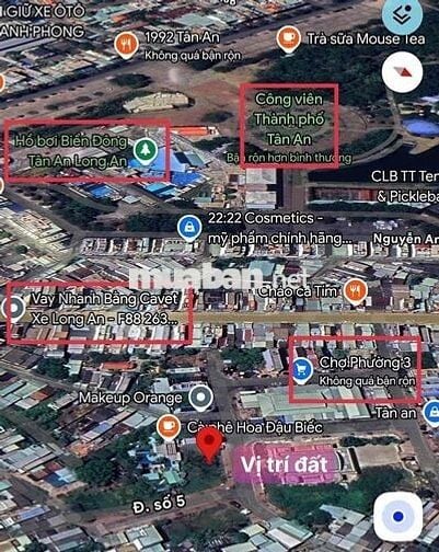 ❌❌Chủ gửi đường số 2 CHỢ P3 Tân An - DT: 4,5x20m=89,8m2 💰💰3 tỷ 199 tr