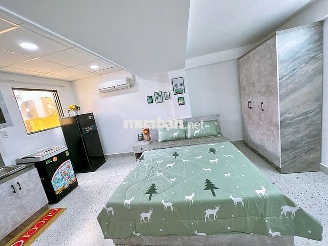 CHO THUÊ CĂN HỘ STUDIO ĐẸP – FULL NỘI THẤT – MÁY GIẶT RIÊNG - FREE DV