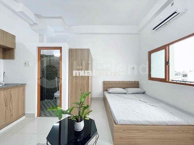 STUDIO BAN CÔNG FULL NỘI THẤT NGAY CHỢ HẠNH THÔNG TÂY