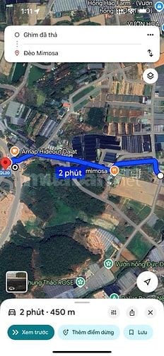 Nhà vườn 30m2 trên đất 500m2 Mimosa 