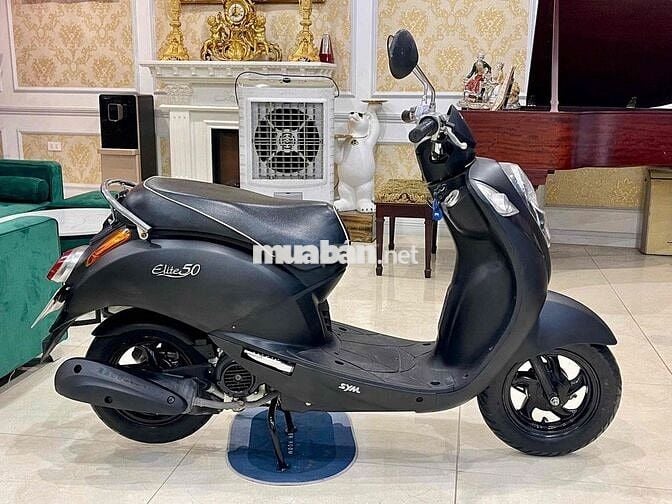 XE MÁY 68 - SYM Elite 50 2019 Đen Sần