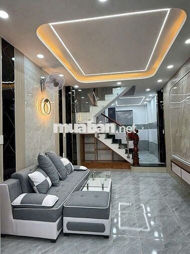 BÁN NHÀ MỚI ĐẸP  đường THỐNG NHẤT, P16, GV - 1 trệt 1 lầu 2PN, 2WC