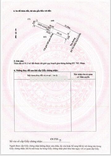 Bán Lô Đất Mặt Tiền Đường DT785 Ấp Hội Thắng, Xã Tân Hội, Tây Ninh