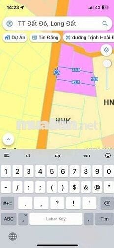 👉 Bán lô đất 531 m mặt tiền đường nhựa Thị Trấn Đất Đỏ , Long Đất