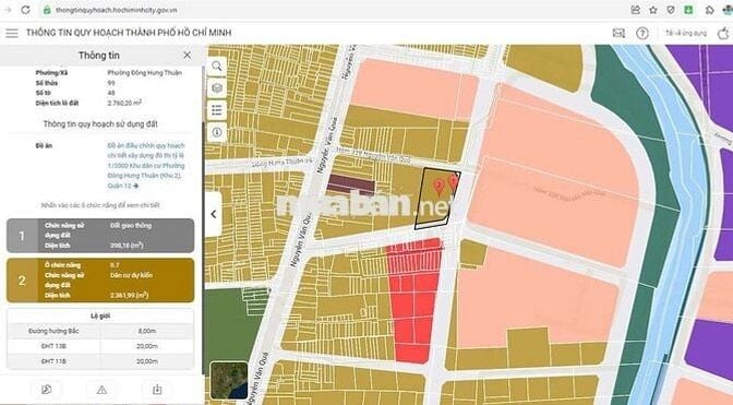 BÁN 2602M2 ĐẤT CÓ 2272M2 THỔ CƯ - QH 3 MẶT TIỀN !