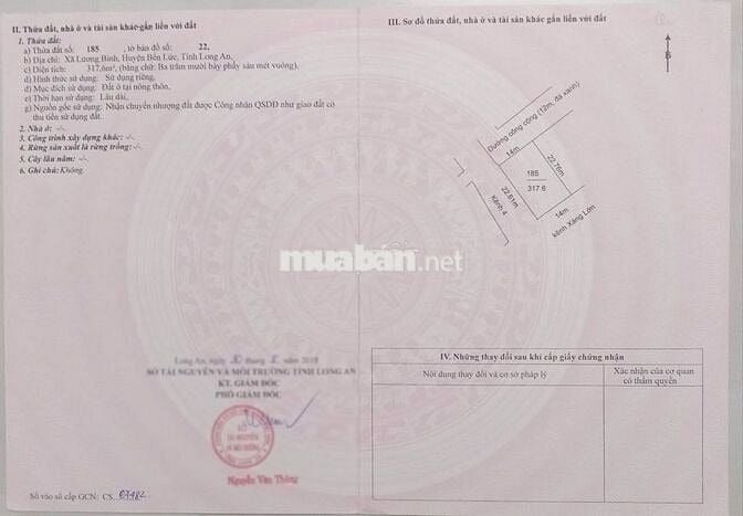 Bán GẤP Lô Đất Tiềm Năng Tại Ấp 5, Xã Lương Bình,Huyện Bến Lức,Long An
