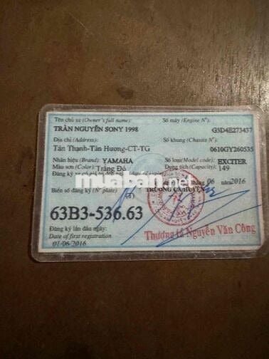 cần bán xe exciter 150 đời 2016
