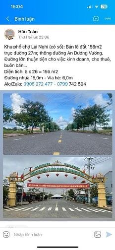 Bán đất khu dân cư và dịch vụ Cầu Hưng - Lai Nghi