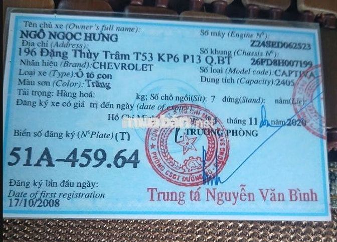 Bán Xe Chevrolet Captiva 7 chỗ Chính chủ, 2008 LTZ