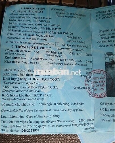 Bán Xe Chevrolet Captiva 7 chỗ Chính chủ, 2008 LTZ