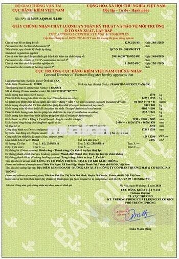 Ford Transit 2025 Van 6 SONG CHẮN