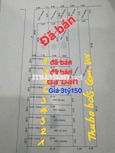 CHÍNH CHỦ GỬI ĐẤT SỔ HỒNG RIÊNG – SỔ MỚI RA, F0,Diện tích: 5m × 20m