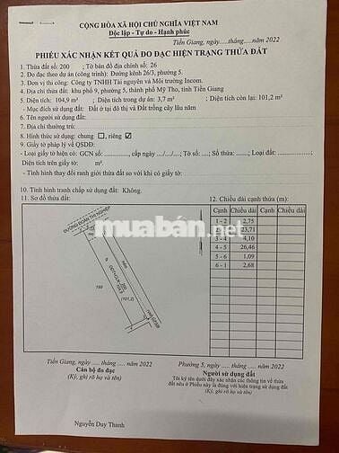Bán đất chưa thổ tặng nhà mặt tiền Đoàn Thị Nghiệp, f5 cũ