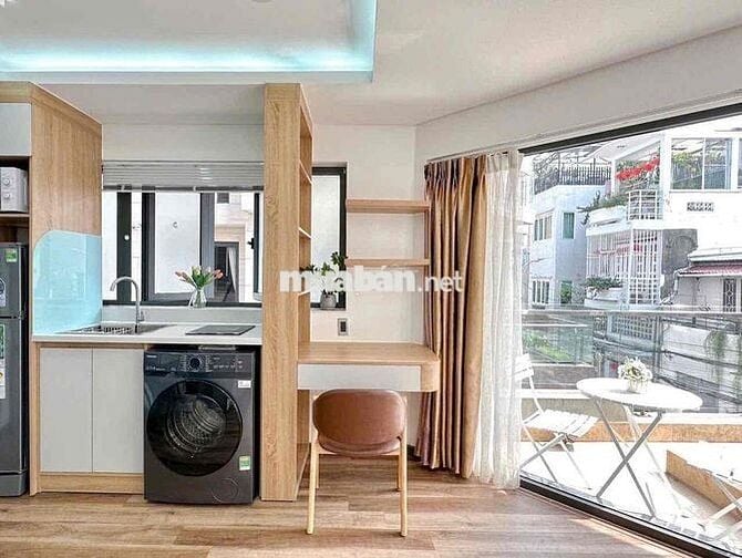 KHAI TRƯƠNG CĂN HỘ 1PN FULL NỘI THẤT HƠN 40M2 BANCOL RỘNG GIÁP Q1 , PN