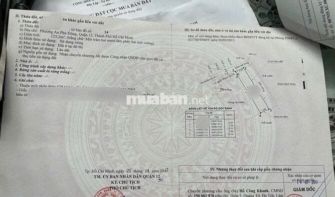 Đất rẻ đầu tư An Phú Đông 09, DT: 5x25m. Full thổ cư 125m2. Hẻm 4,5m