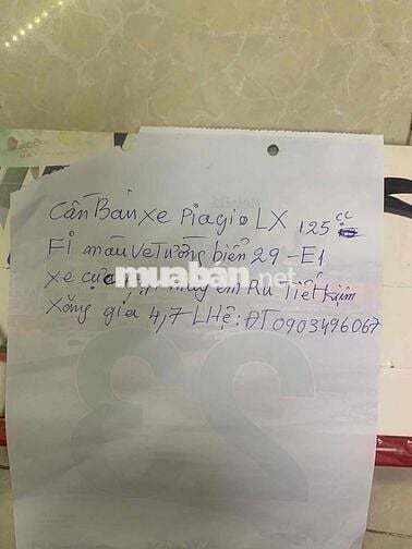 Xe Piaggio LX 125cc Fi màu ve tường