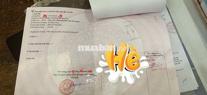 Cần bán 109m2 đất đấu giá trung tâm xã mễ sở cận kề vành đai 4