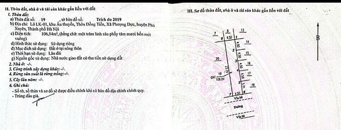 CHÍNH CHỦ BÁN ĐẤT ĐẤU GIÁ ÂU THUYỀN – PHƯỢNG DỰC – PHÚ XUYÊN – 106M², 