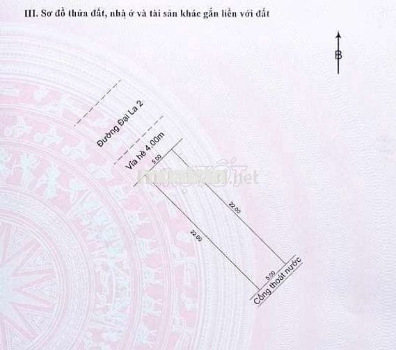Định cư cần bán đất 110m vuông Đại La 2 cách Siêu Thị MEGA 10p