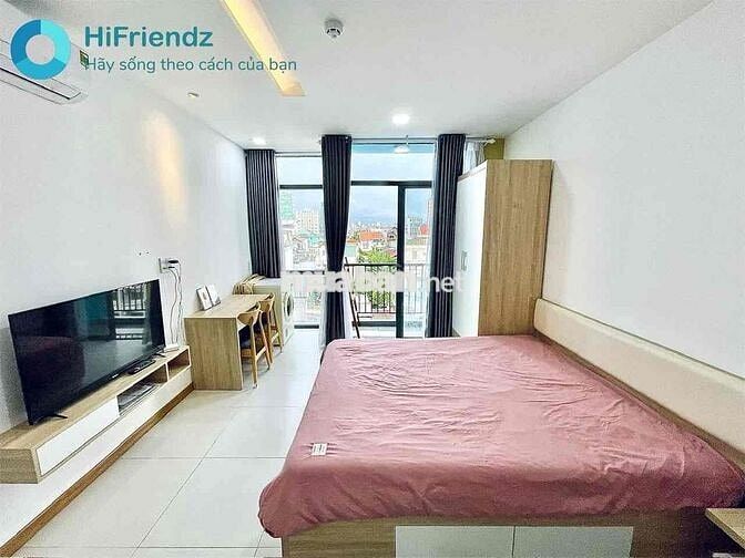CHO THUÊ CH STUDIO BALCON CAO CẤP MÁY GIẶT RIÊNG NGAY NGÃ TƯ HÀNG XANH