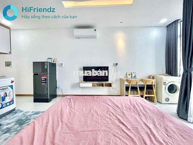 CHO THUÊ CH STUDIO BALCON CAO CẤP MÁY GIẶT RIÊNG NGAY NGÃ TƯ HÀNG XANH