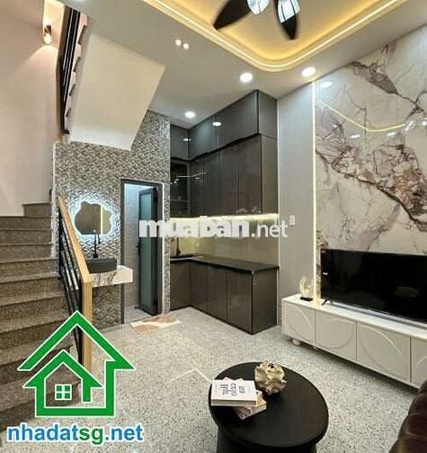 NHÀ MỚI ĐẸP–HẺM 3M–NGAY CHỢ BÀ CHIỂU-3 TẦNG BTCT-DT: 20m² (DTSD 80m²)-
