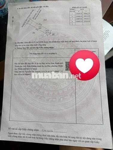 2 lô liền kề Mặt tiền An sơn 19 thuận An  Bình Dương cũ   Tổng diện tí