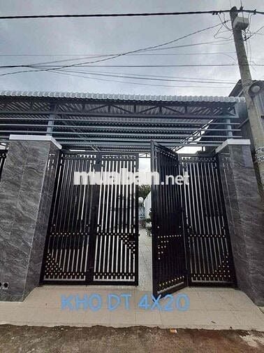 CHO THUÊ NHÀ KHO 4x20m - LỢP KÍN TÔN VÀ NGĂN VÁCH RIÊNG SAU KHI CỌC
