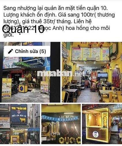 mặt tiền trung tâm q10 cần cho thuê