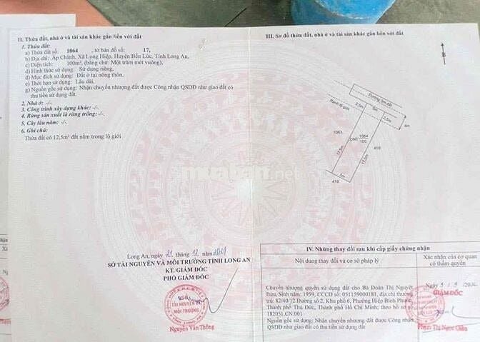 Chỉnh chủ Bán 2 nền đất 5x20 Full Thổ,833B-HH 3%