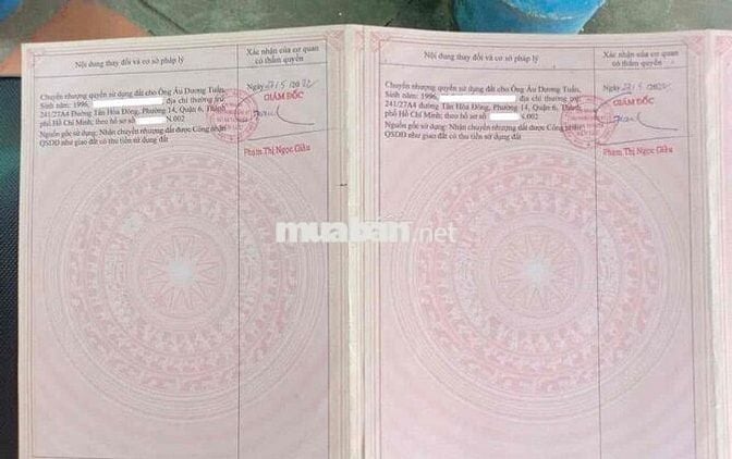 Chỉnh chủ Bán 2 nền đất 5x20 Full Thổ,833B-HH 3%