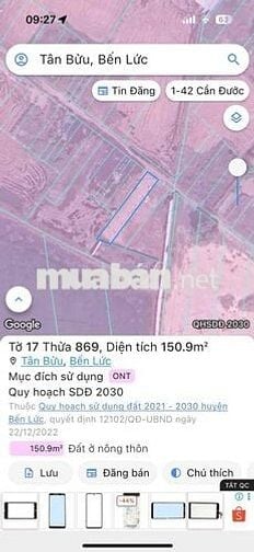 Anh em cần bán gấp 150m2 - 1.9 tỷ còn thương lượng- ngay Tân Bữu - Bế