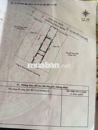 BÁN ĐẤT MẶT TIỀN ĐƯỜNG NHÁNH PHAN ĐÌNH PHÙNG - 91M2 - 6TỶ