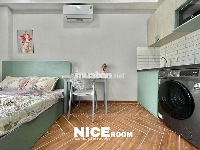 Cho Thuê Phòng Thật,Ảnh thật_Bancong,Máy giặt riêng gần Hàng Xanh,Q1