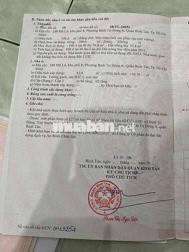 Chính chủ cần bán nhà mặt tiền đường mã lò