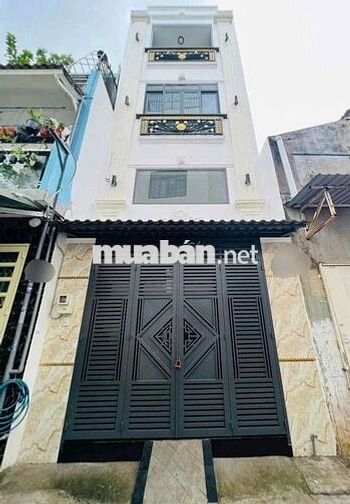 Nhà 135// Gò Xoài P.BHHA 4x10 3lầu 4P 3WcC Hẻm 5m 5tỷ 200 hg Tây