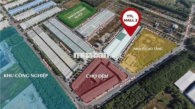 Bán cắt lô lô đất 150m2 ngay chợ đêm, dân cư đong đúc