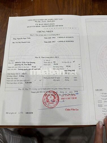 Cần tiền bán gấp nhà hxh 2 mặt 54m