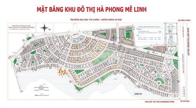 Chính chủ bán đất biệt thự KĐT Hà Phong-Mê Linh  DT:425m2,mặt tiền 22m