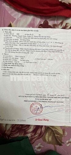 nhà 130m2, 3 phòng ngủ, thạnh xuân 52