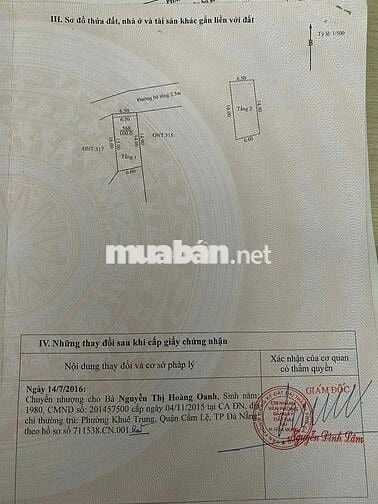 Bán Nhà 2,5 tầng, Thông Đông Hoà, Hoà Xuân, Đà Nẵng.