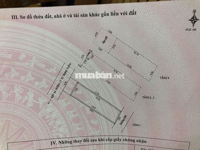 Hàng HOT - Bán nhà 4 tầng kiệt ô tô Lý Tự Trọng  TT TP Đà Nẵng