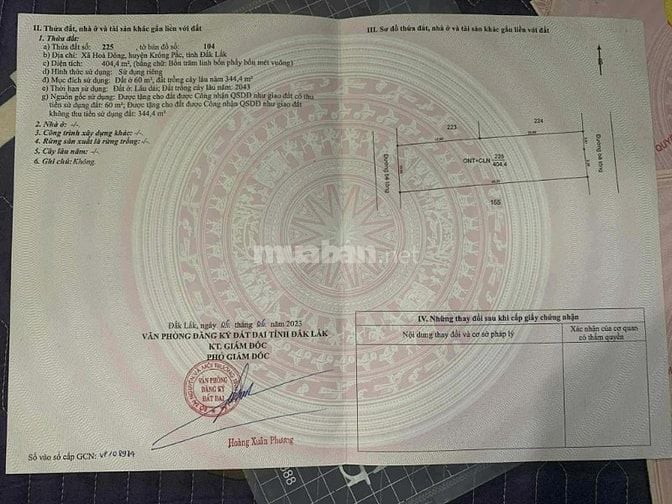 bán đất 2 mặt tiền truóc sau -hem xe hoi -400m2